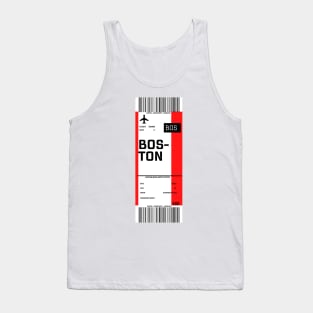 Boston boarding pass Tank Top